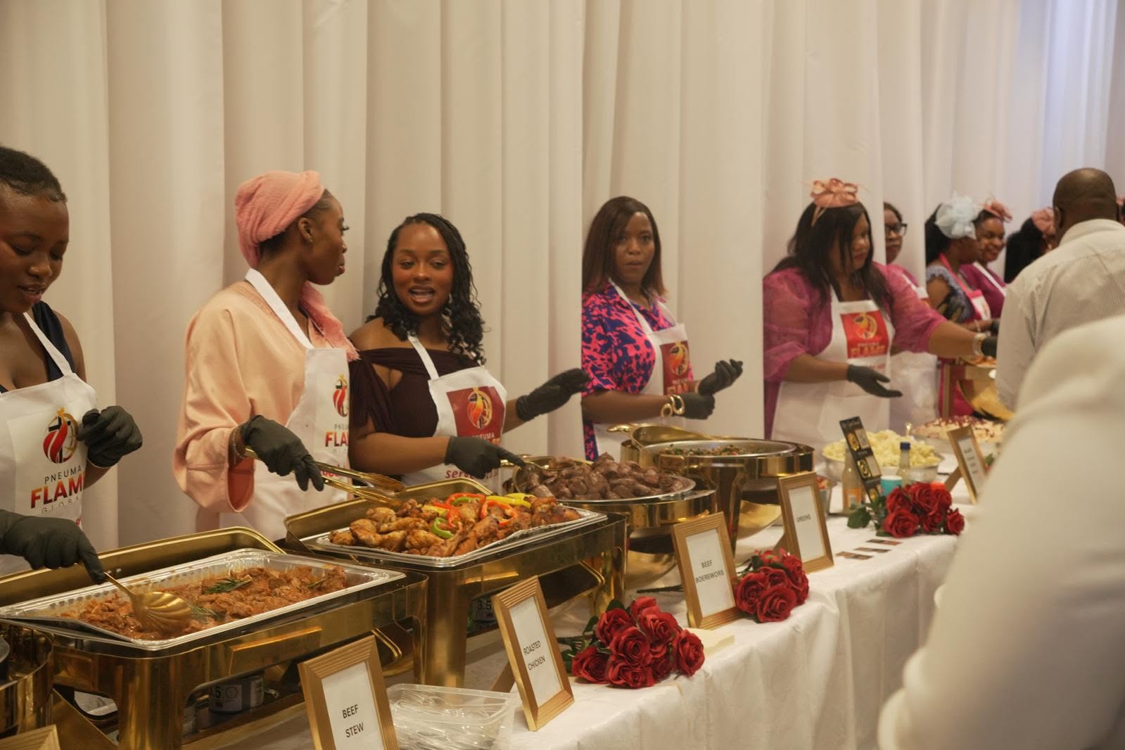 Hospitality team serving at a gathering