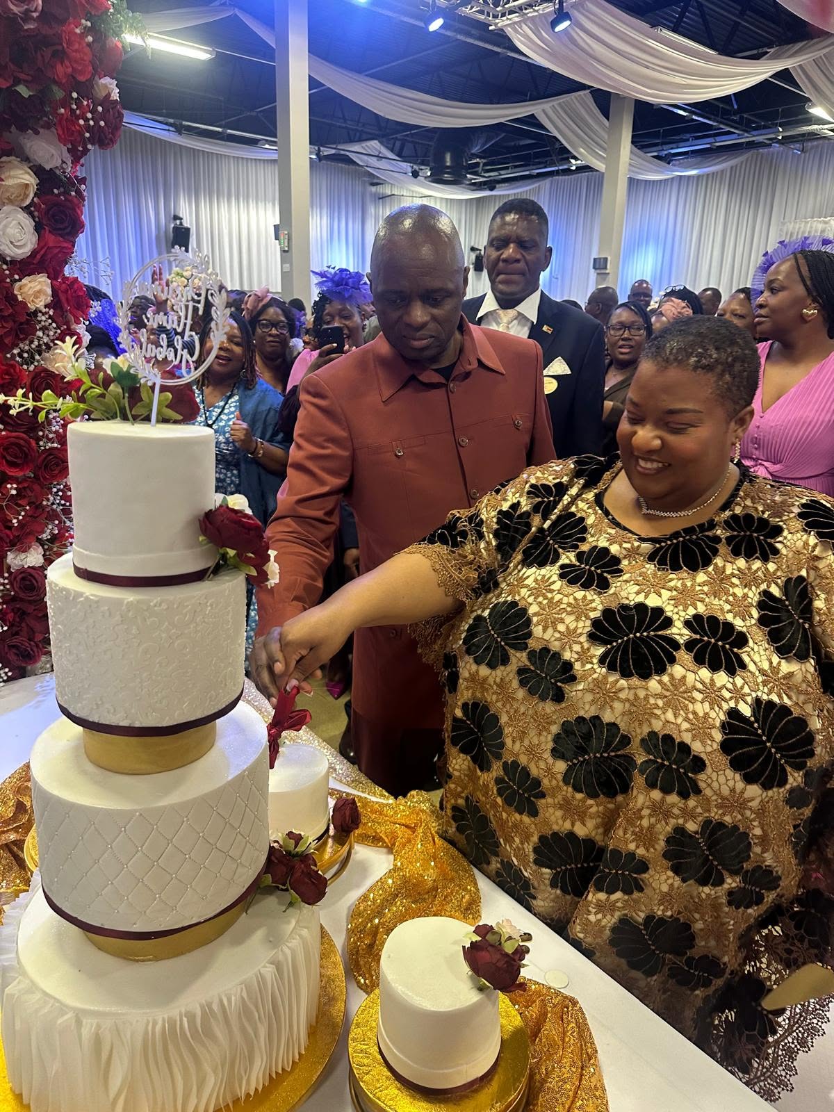 Apostle Mberi and his wife at the Pneuma Flame Global launch